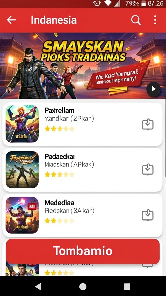 ap686 - Grafis menawan saat karakter bertarung melawan musuh kuat.