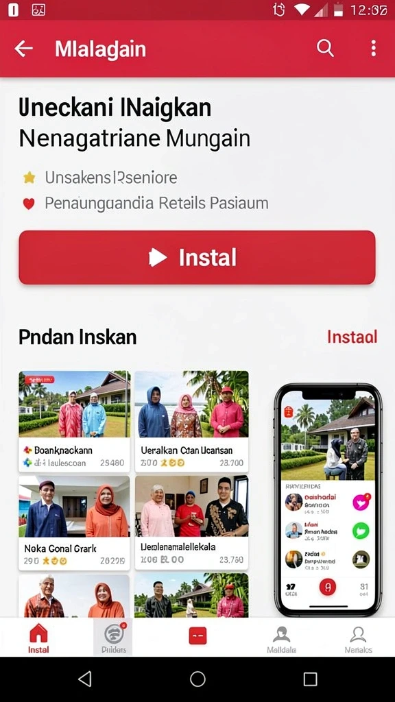 newidn - Tampilan menu awal yang menarik dan user-friendly.